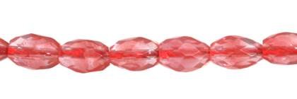 6x8mm barrel faceted cherry quartz bead