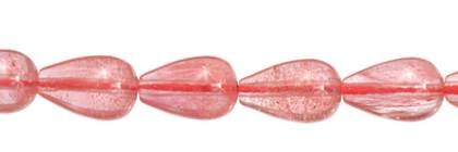 Cherry Quartz Bead Drop Shape