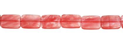 13x18mm rectangle cherry quartz bead