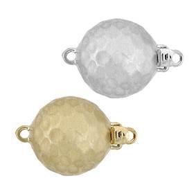 14K Matt Hammer Ball Clasp