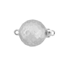 14kw 10mm matt hammered ball clasp