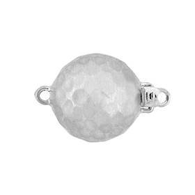 14kw 12mm matt hammered ball clasp