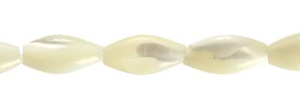 White Mother of Pearl Rice Shape Gemstone