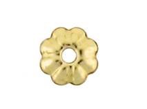gold filled 5mm fluted bead cap