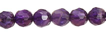 Amethyst Bead Ball Shape Faceted Gemstone GR-AB+