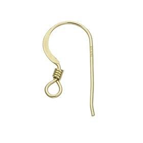 gold filled coil wire earwire earring