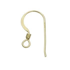 gold filled coil wire earwire earring