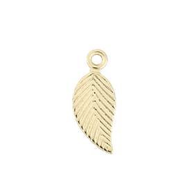 14ky 5x12mm leaf charm