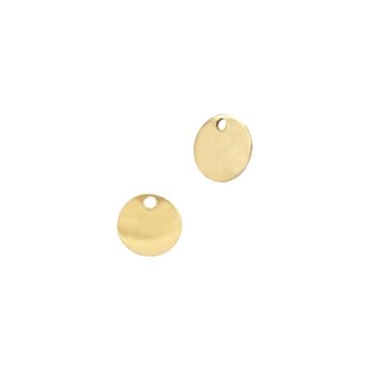 14ky 12mm circle charm