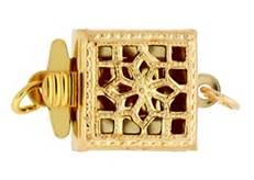 Gold Filled Square Filigree Multi-Rows Clasp