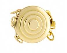 Gold Filled Round Water Ripple Multi-Rows Clasp