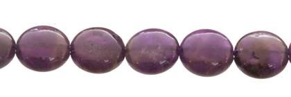 Amethyst Bead Coin Shape Gemstone