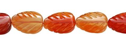 15x20mm leaf red agate natural color bead