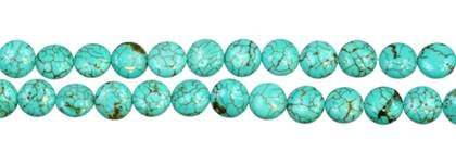10mm coin  light blue crazy stabilized turquoise