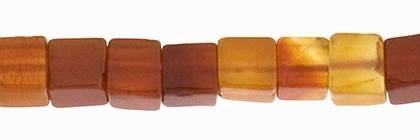4mm cube drill through red agate natural color bead