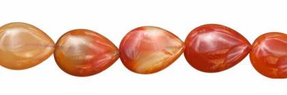 Red Agate Natural Color Drill Through Pear Shape