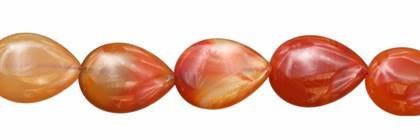 25x30mm pear drill through red agate natural color bead