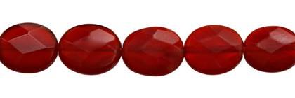 25x30mm oval faceted red agate bead