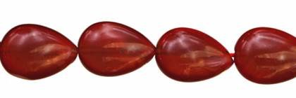 13x18mm pear drill through red agate bead