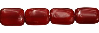 10x14mm rectangle red agate bead