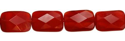10x14mm rectangle faceted red agate bead