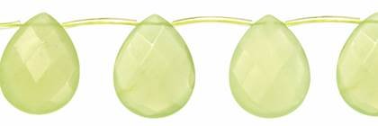 16x16mm pear faceted top drill new jade bead