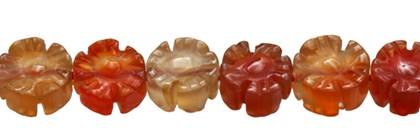 10mm flower red agate natural color bead