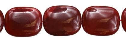 24x28mm tv-face red agate bead