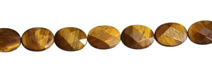 25x30mm oval faceted tiger eye bead