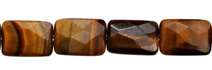 8x12mm rectangle faceted tiger eye bead