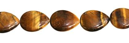 13x18mm pear drill through tiger eye bead