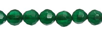 6mm round faceted green agate bead