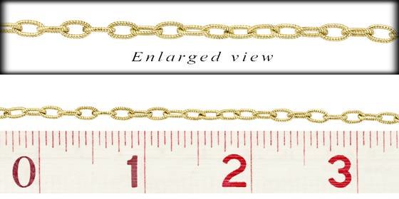 gf 3.0mm chain width hammered oval chain
