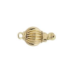 14ky 7mm corrugated ball clasp