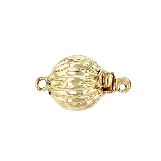 14ky 10mm corrugated ball clasp