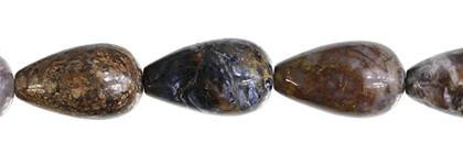 Pietersite Bead Drill Through Drop Shape Gemstone