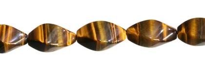 8x16mm four twist tiger eye bead