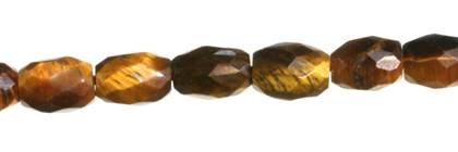 6x8mm barrel faceted tiger eye bead