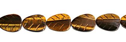 15x20mm leaf tiger eye bead