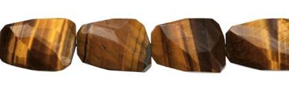 18x25mm wave ladder faceted drill through tiger eye bead