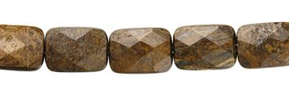 10x14mm rectangle faceted bronzite beads