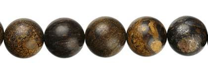 18mm round bronzite beads