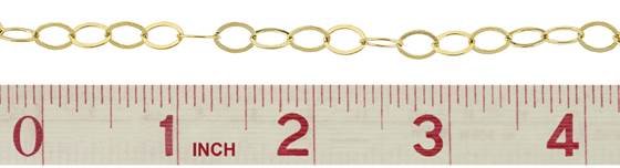 gf 6.0mm chain width flat oval cable chain