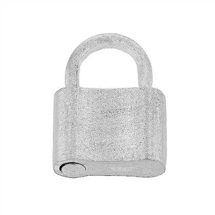 Sterling Silver Padlock Satin Clasp