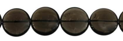 8mm coin smoky quartz