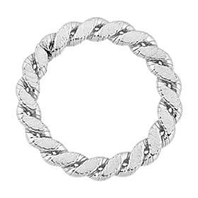 sterling silver 14.5mm braided closed jump ring