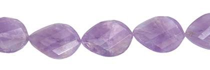 22x30mm pear faceted twist drill through cape amethyst bead