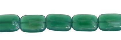 13x18mm rectangle green agate bead