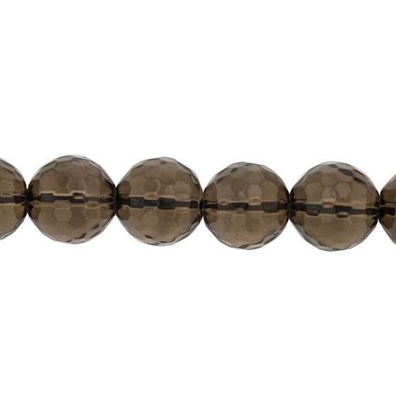 8mm round faceted (ab) quality smoky quartz