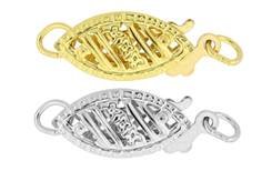 14K FILIGREE FISH HOOK 13MM CLASP 2508-14K